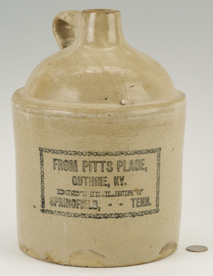 Lot 236: Pitts Place Guthrie KY/TN Whiskey Jug, 2 Gal. ; Pitt Bros.