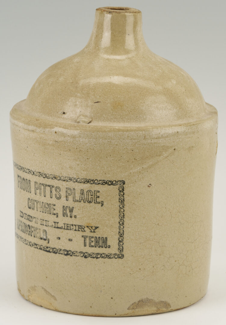 Lot 236: Pitts Place Guthrie KY/TN Whiskey Jug, 2 Gal. ; Pitt Bros.