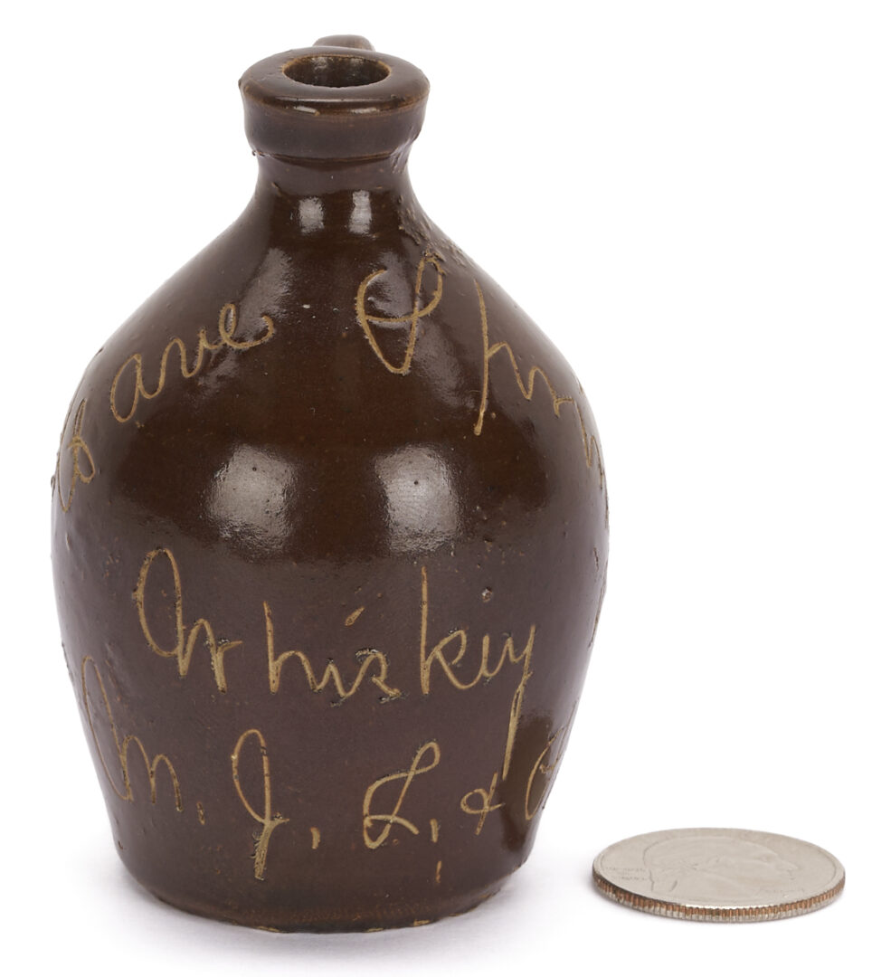 Lot 237: Tennessee Pitt Bros. 1-Gal. Whiskey Jug plus Cave Springs Miniature Jug