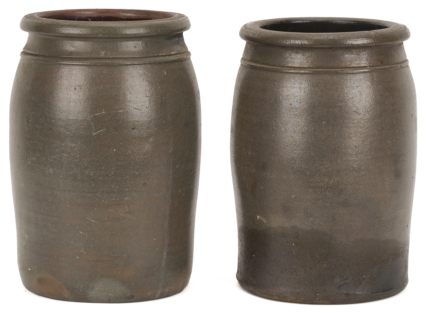 Lot 238: 2 PA Cobalt Decorated Stoneware Jars, Williams & Reppert
