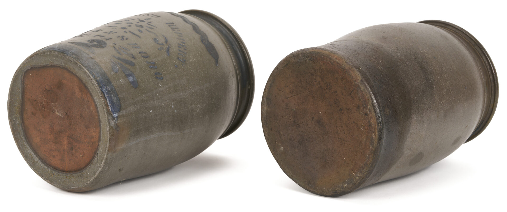 Lot 238: 2 PA Cobalt Decorated Stoneware Jars, Williams & Reppert