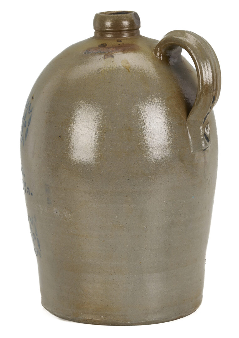 Lot 239: 3 Cobalt Decorated Stoneware Items, incl. Donaghho