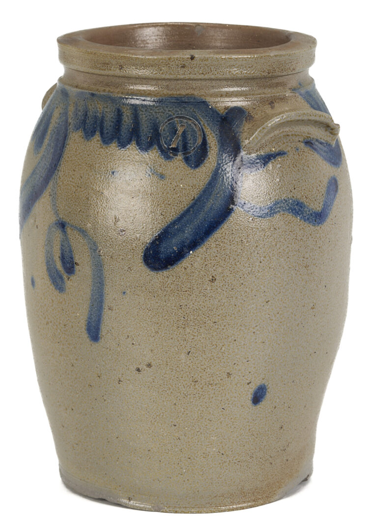 Lot 239: 3 Cobalt Decorated Stoneware Items, incl. Donaghho