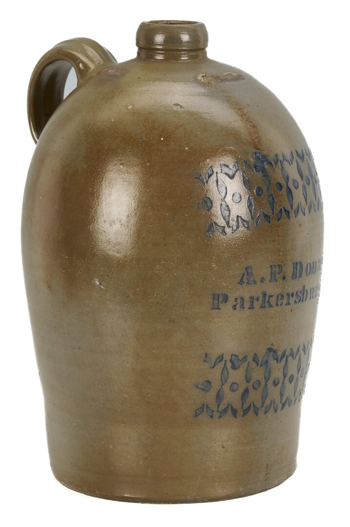 Lot 239: 3 Cobalt Decorated Stoneware Items, incl. Donaghho