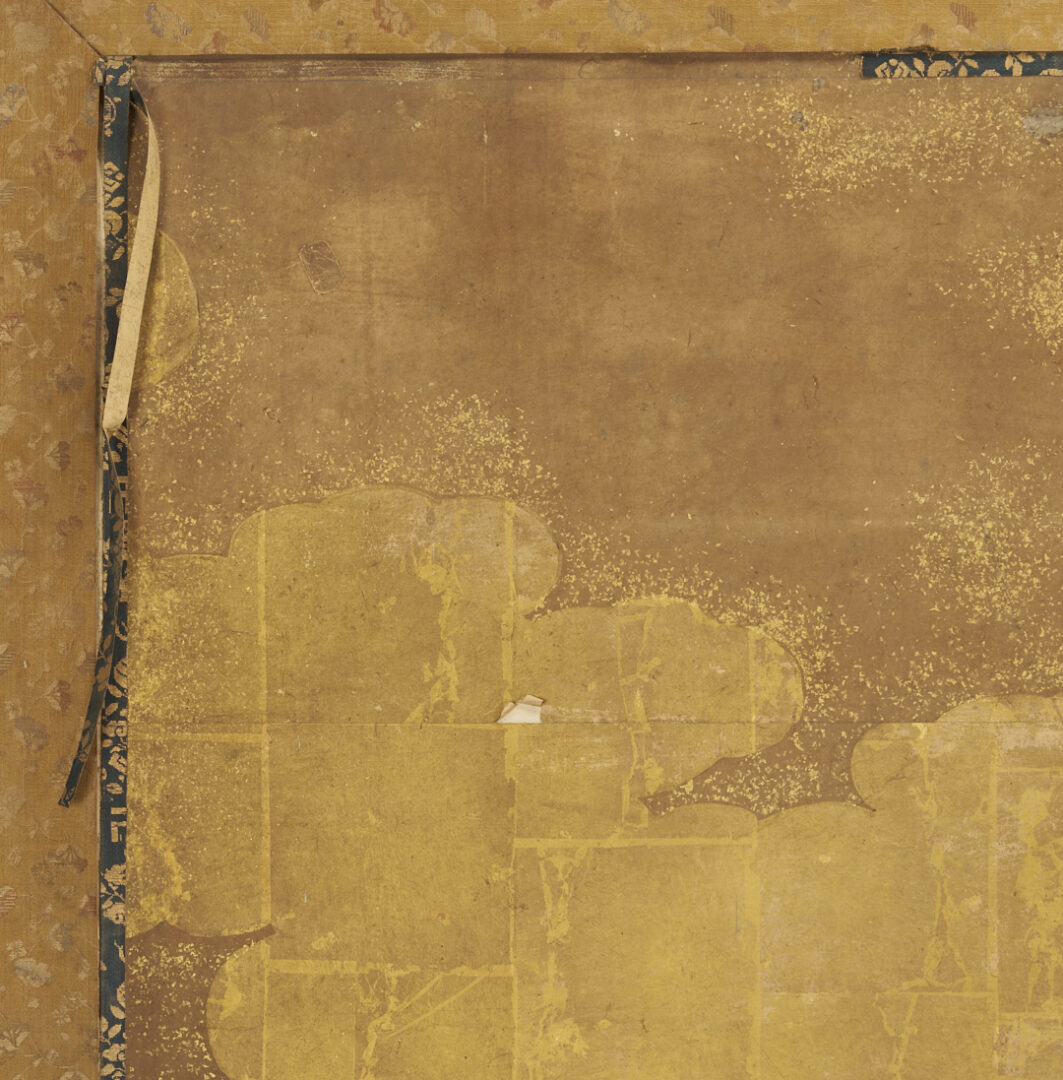 Lot 23: Japanese Rinpa School Byobu Screen, 18th Century