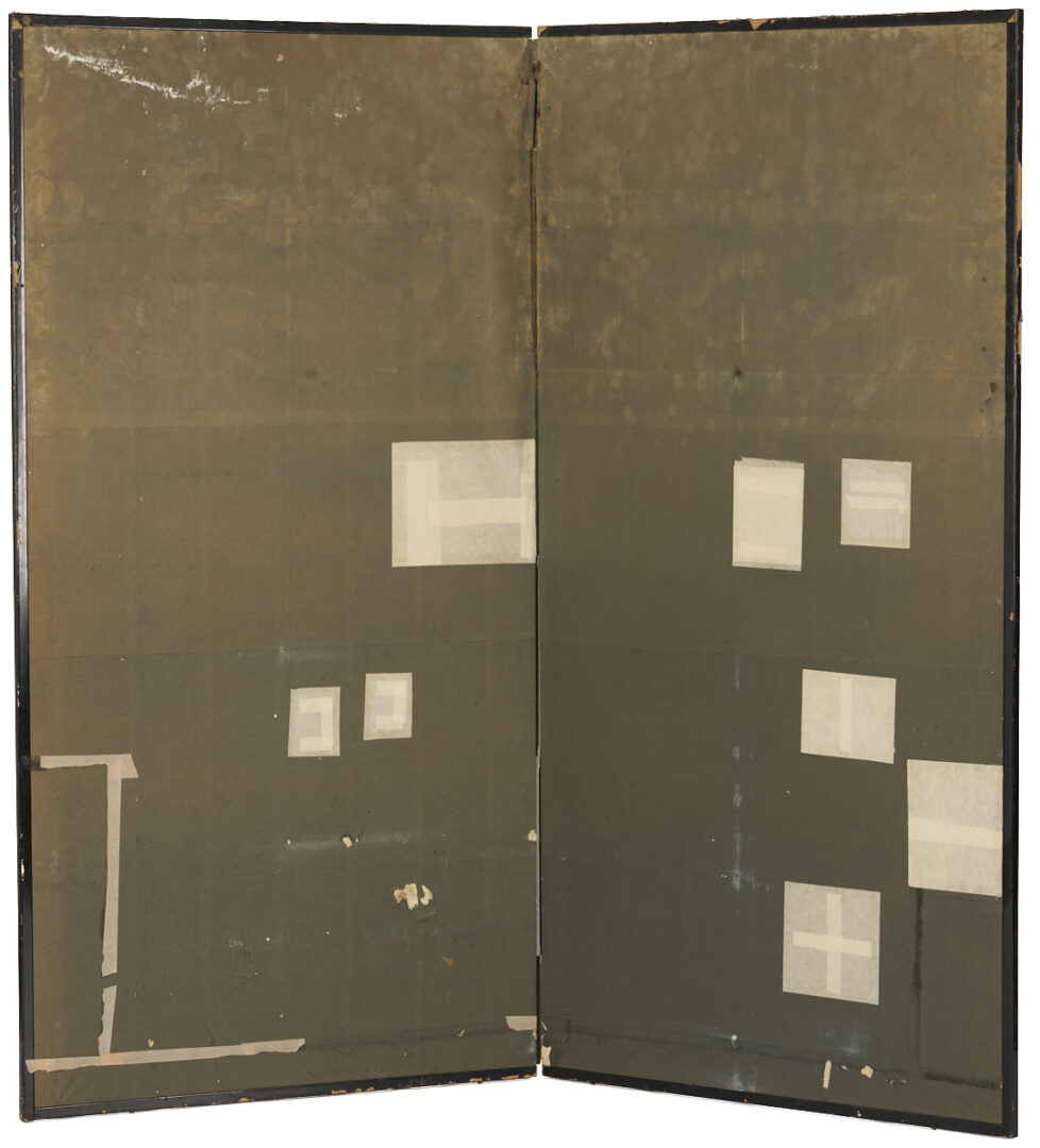 Lot 23: Japanese Rinpa School Byobu Screen, 18th Century