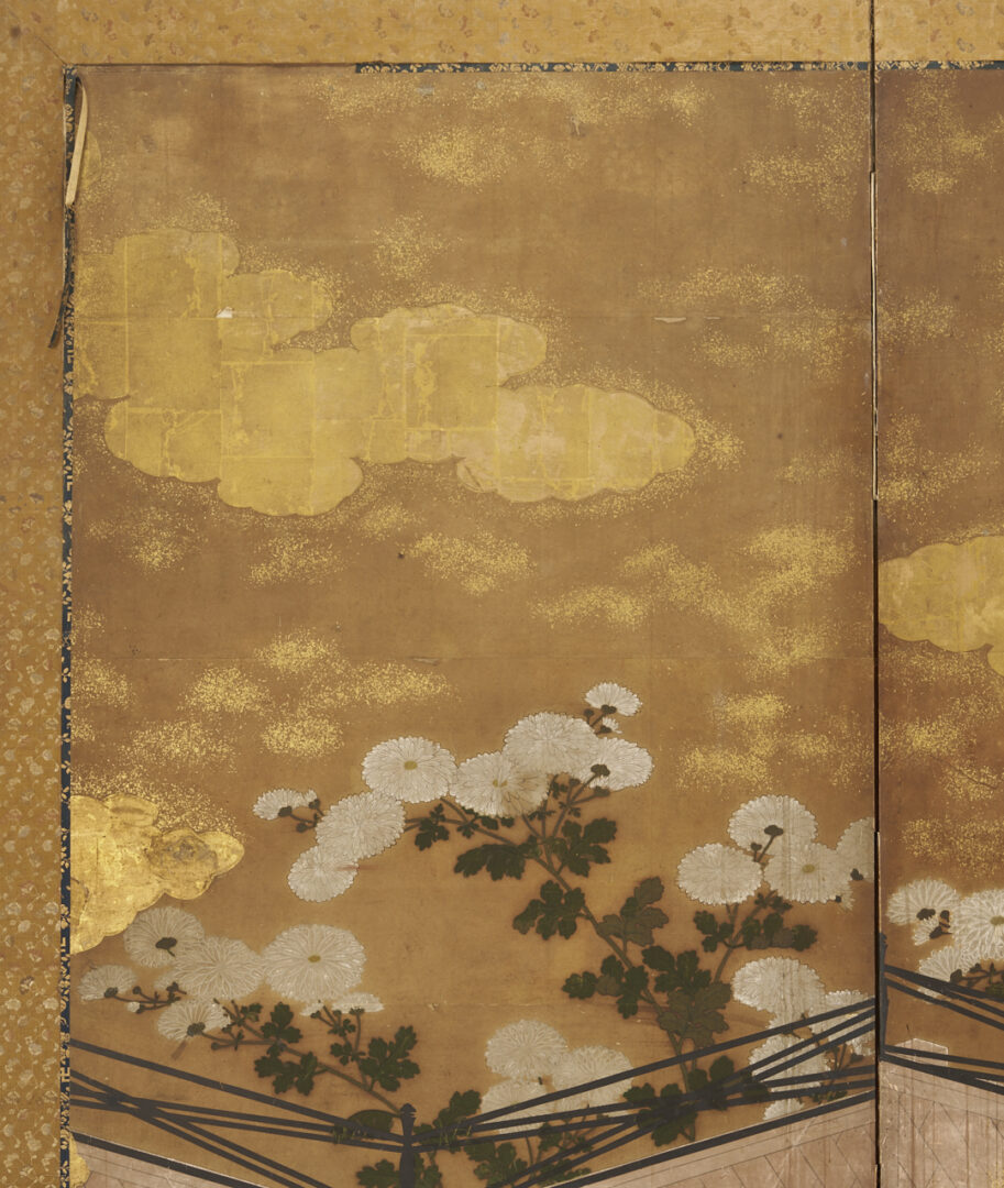 Lot 23: Japanese Rinpa School Byobu Screen, 18th Century