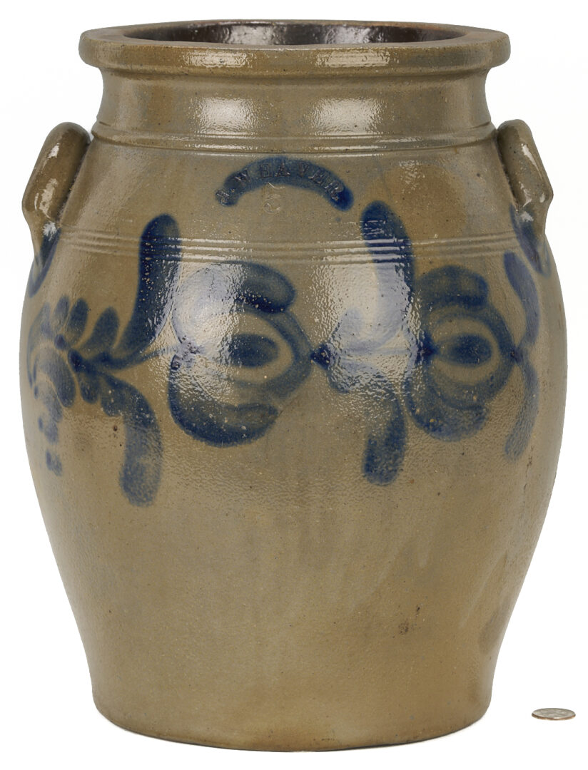 Lot 241: J. Weaver Cobalt Decorated Jar