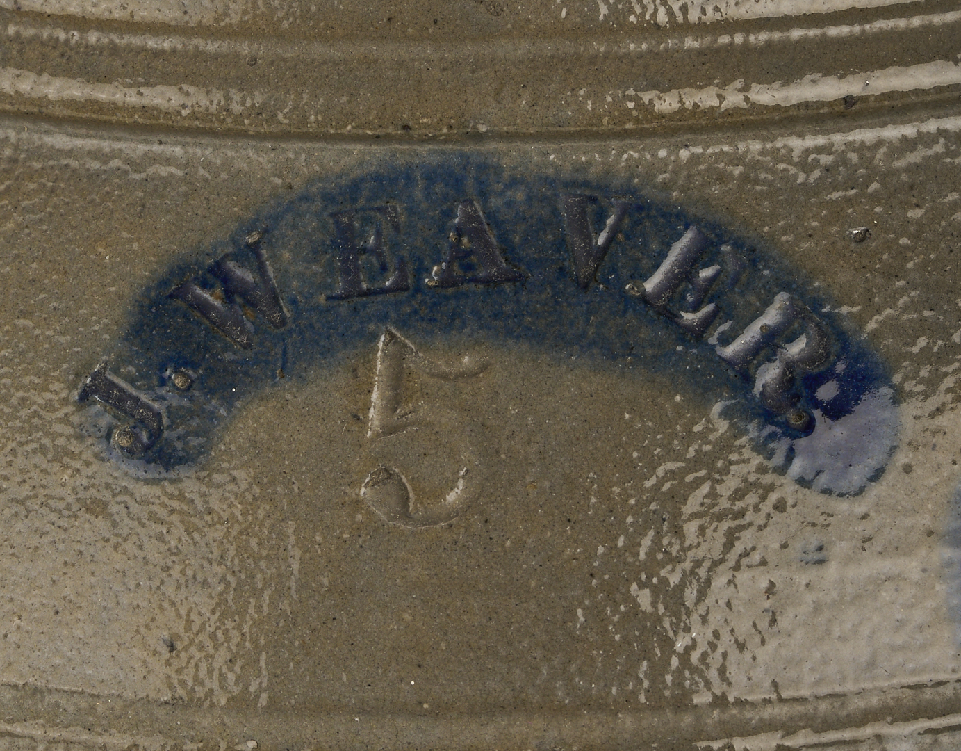 Lot 241: J. Weaver Cobalt Decorated Jar
