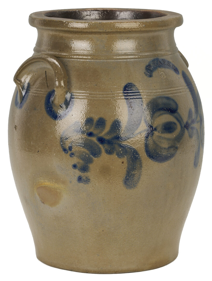 Lot 241: J. Weaver Cobalt Decorated Jar