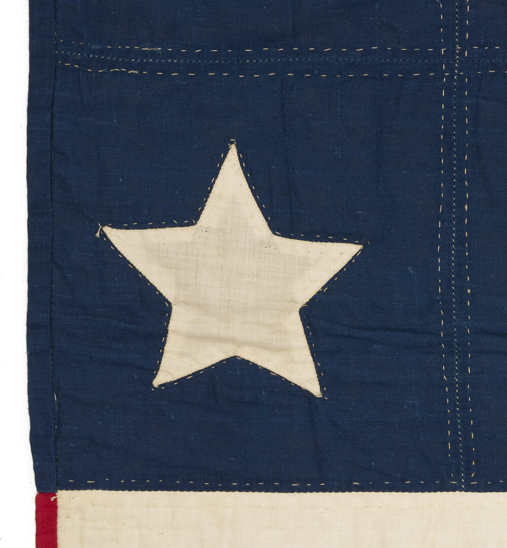 Lot 243: American Flag Quilt, Early 20th c.