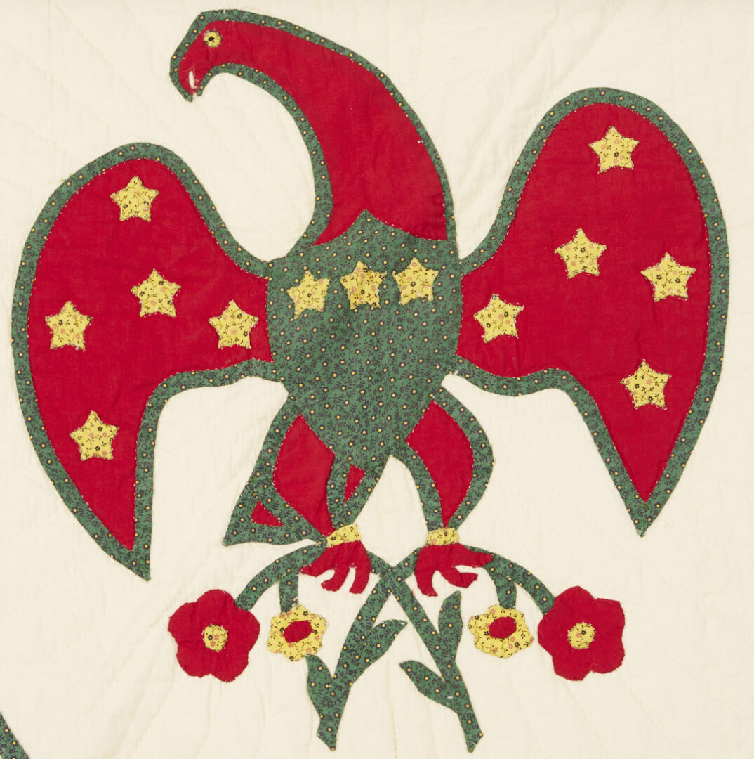 Lot 244: Colonial Revival Patriotic Quilt w/ Eagle