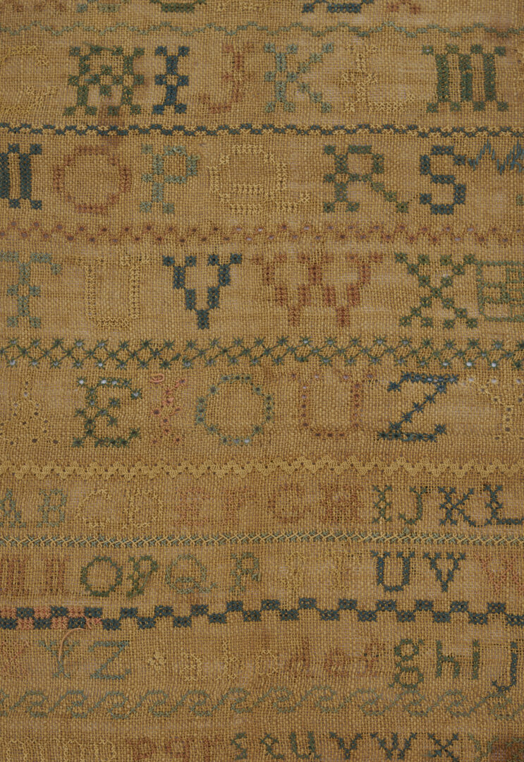 Lot 247: Virginia 1830 Needlework Sampler by Maria Broun