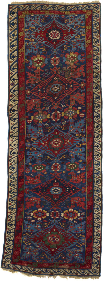 Lot 249: Antique Kuba Seichour Runner, 10 ft