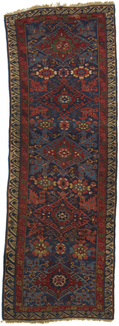 Lot 249: Antique Kuba Seichour Runner, 10 ft