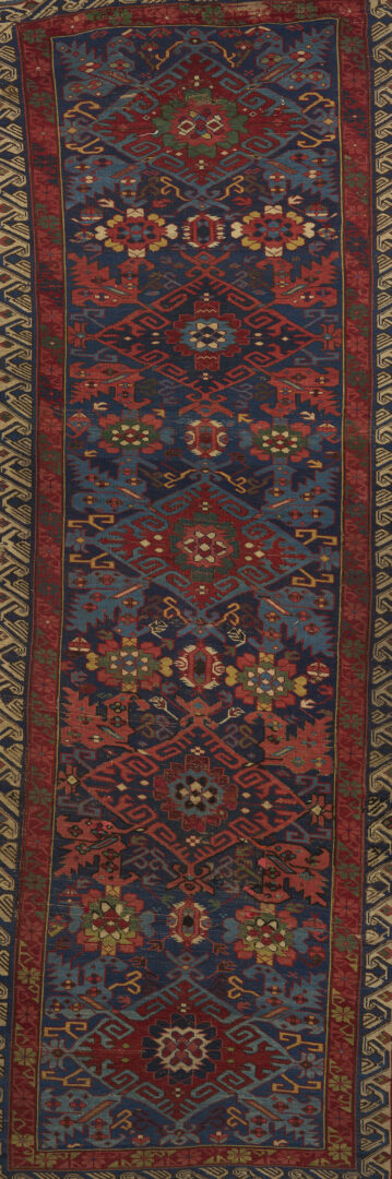 Lot 249: Antique Kuba Seichour Runner, 10 ft
