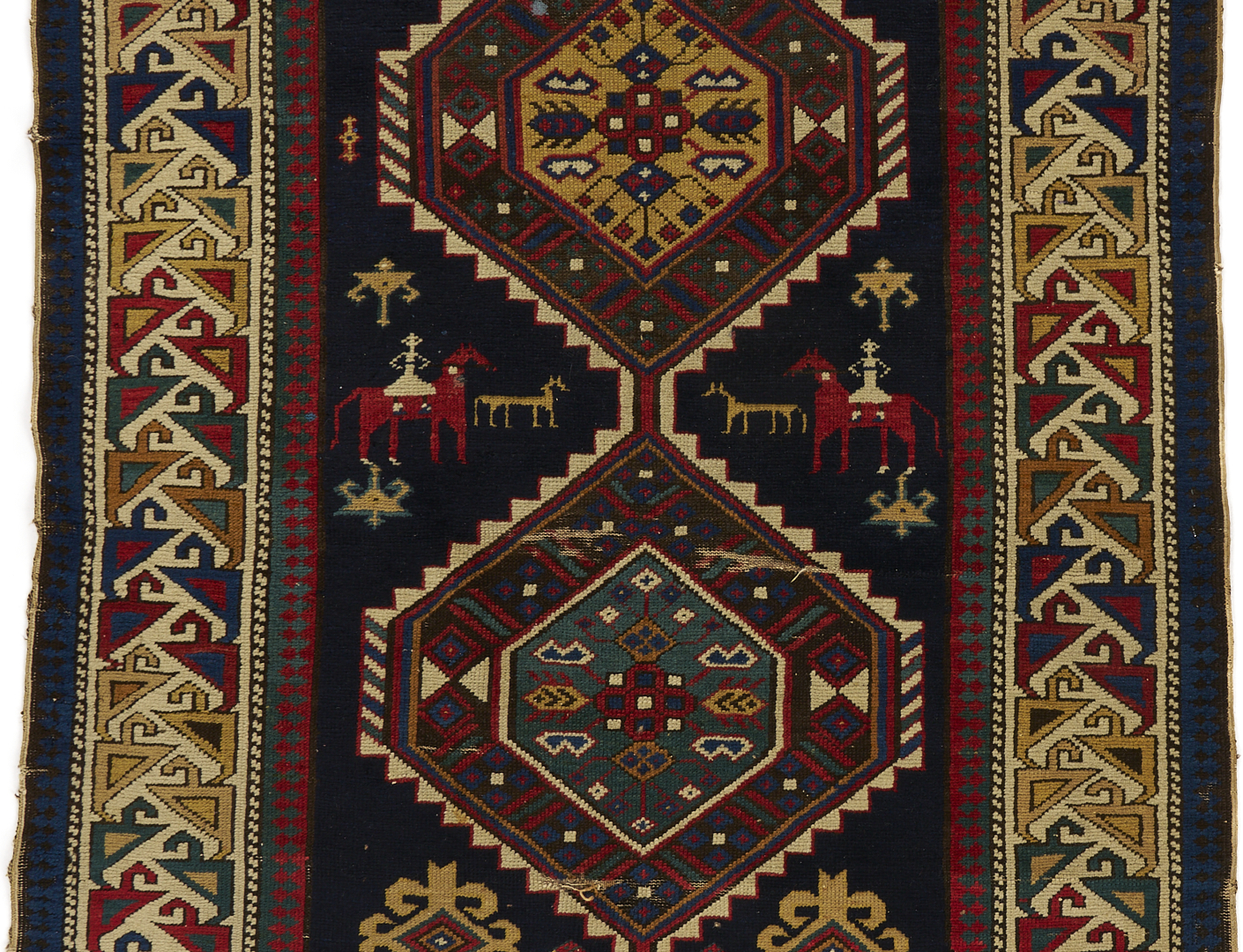 Lot 250: Antique Caucasian Shirvan Runner, 9 1/2 ft