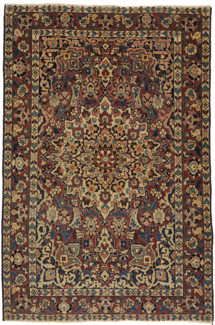 Lot 251: Antique Persian Bakhtiyari Rug, 5×7