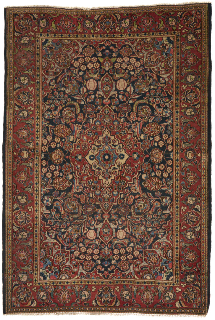 Lot 257: Vintage Persian Kashan Medallion Rug