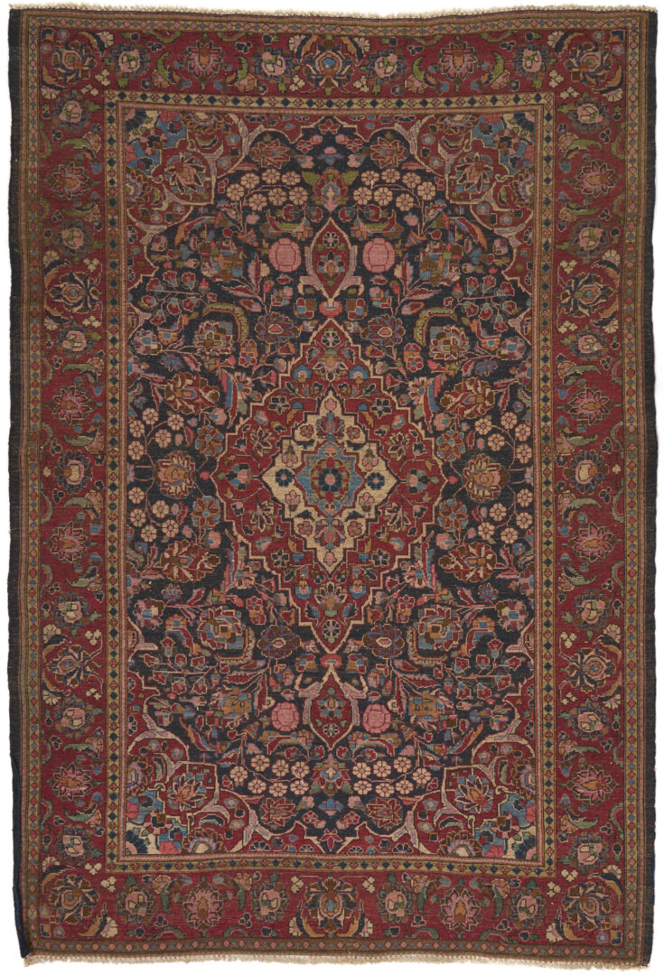 Lot 257: Vintage Persian Kashan Medallion Rug