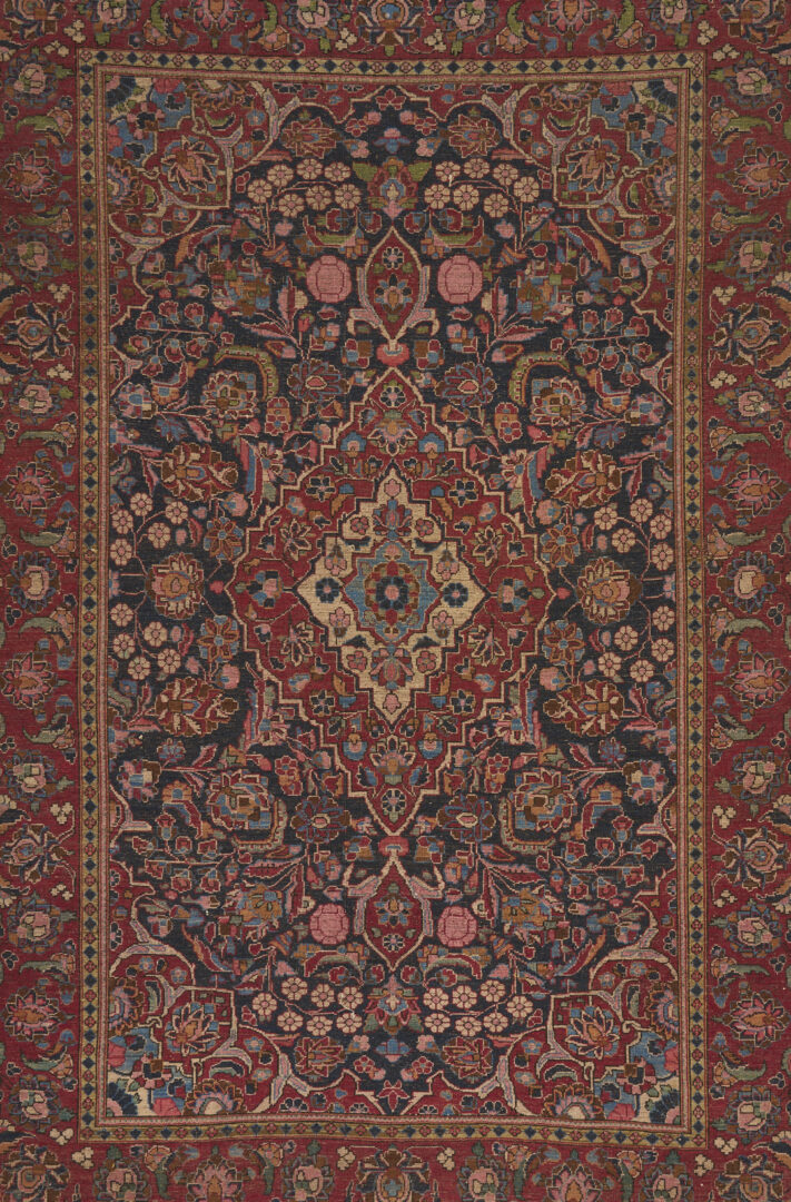 Lot 257: Vintage Persian Kashan Medallion Rug