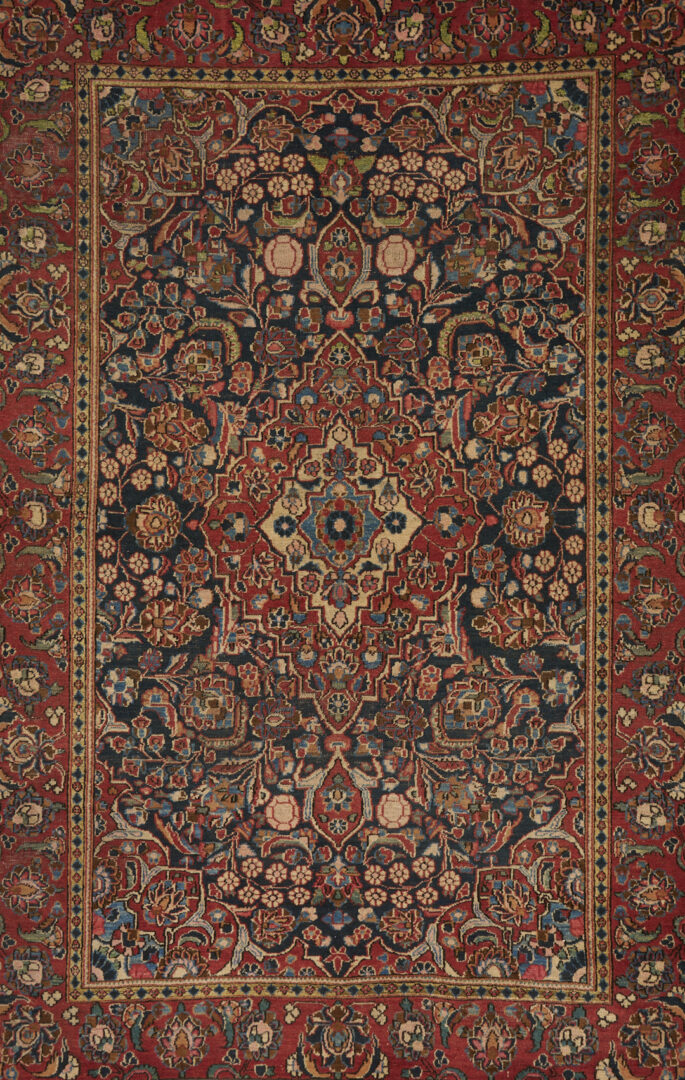 Lot 257: Vintage Persian Kashan Medallion Rug