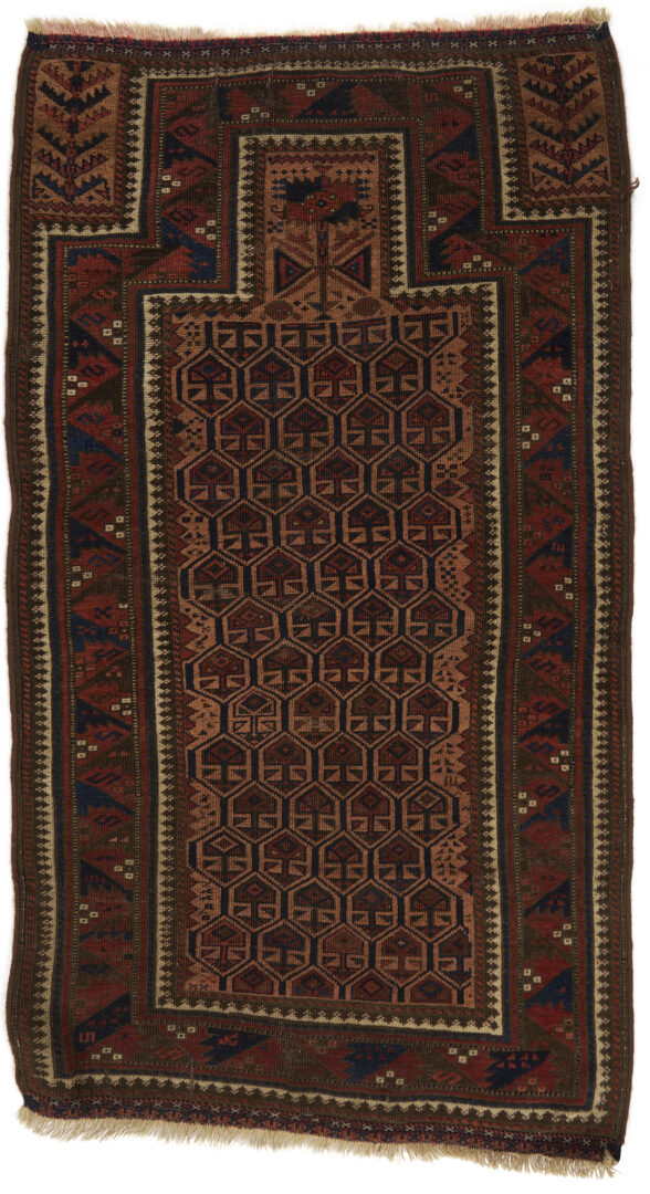 Lot 259: 3 Antique Turkmen Prayer Rugs, Incl. Baluch & Ersari