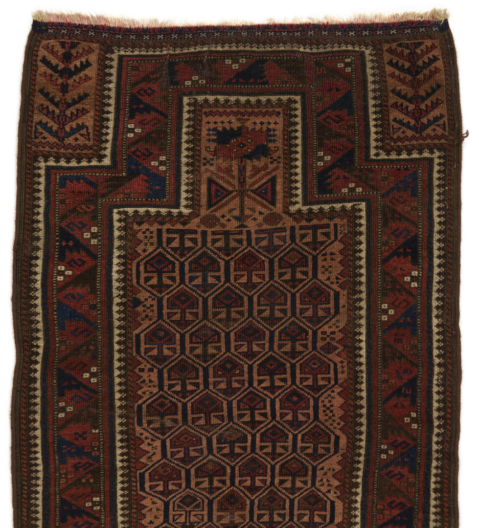 Lot 259: 3 Antique Turkmen Prayer Rugs, Incl. Baluch & Ersari