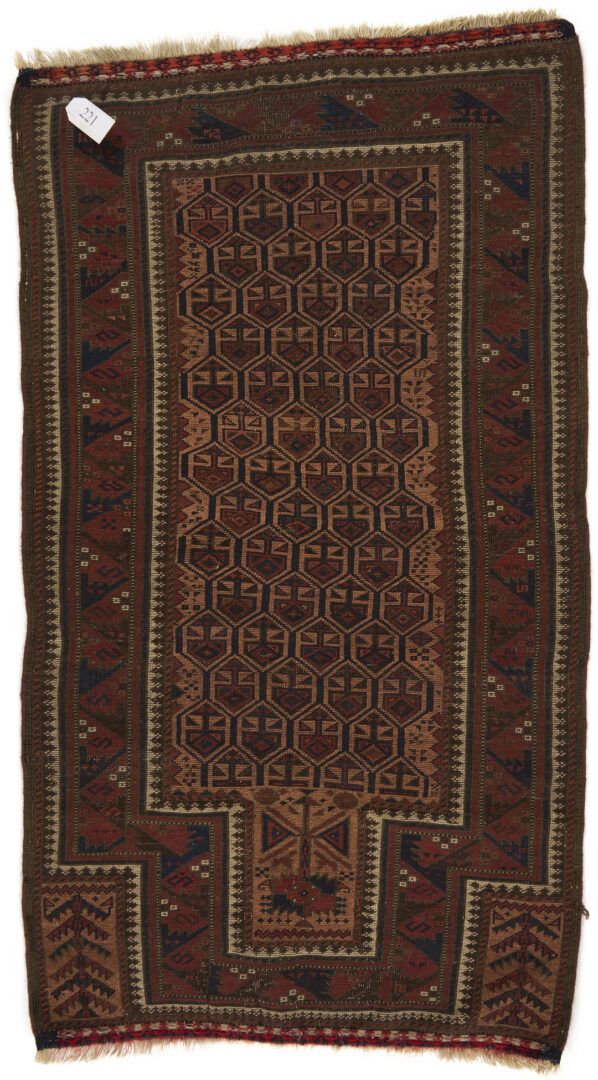 Lot 259: 3 Antique Turkmen Prayer Rugs, Incl. Baluch & Ersari