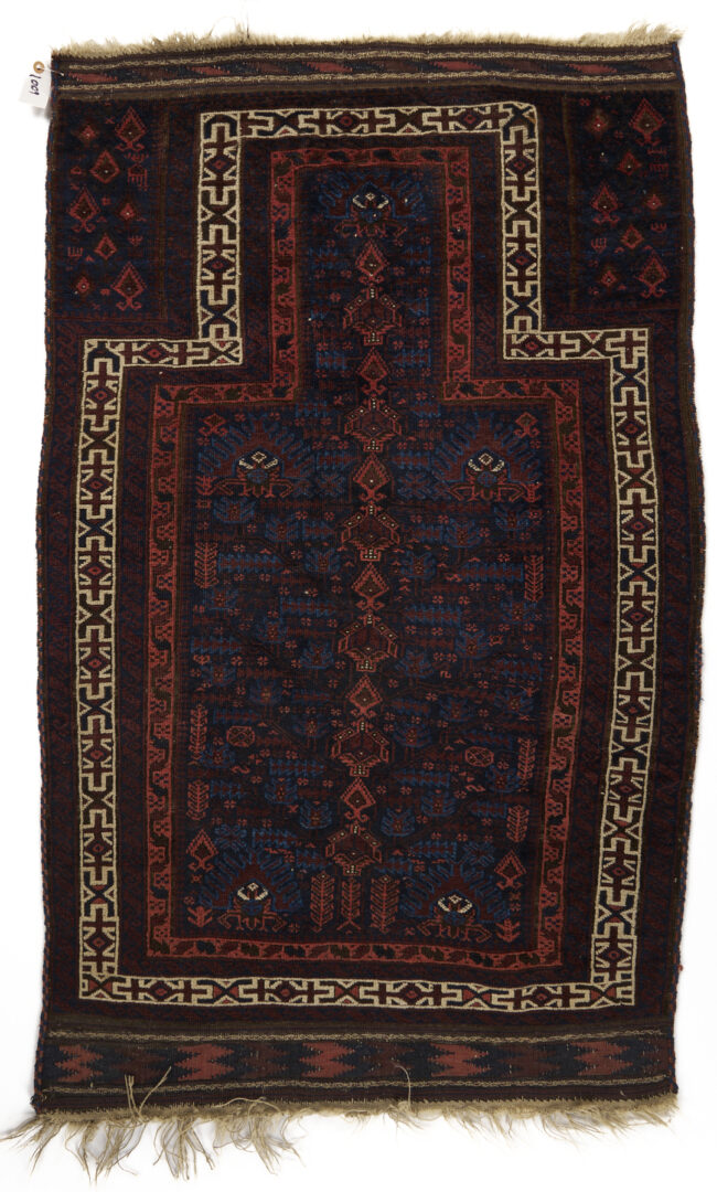 Lot 259: 3 Antique Turkmen Prayer Rugs, Incl. Baluch & Ersari