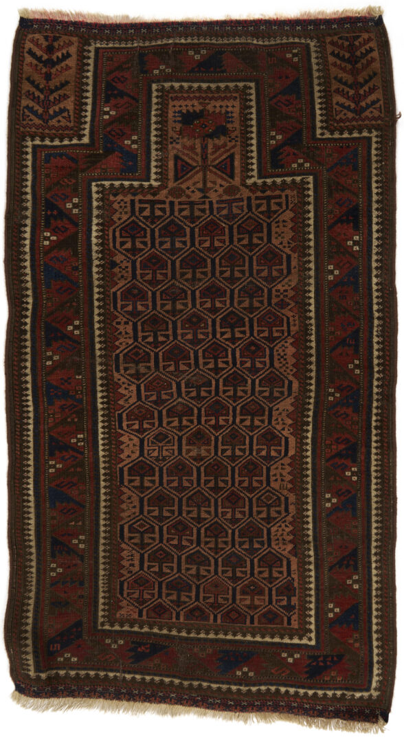 Lot 259: 3 Antique Turkmen Prayer Rugs, Incl. Baluch & Ersari