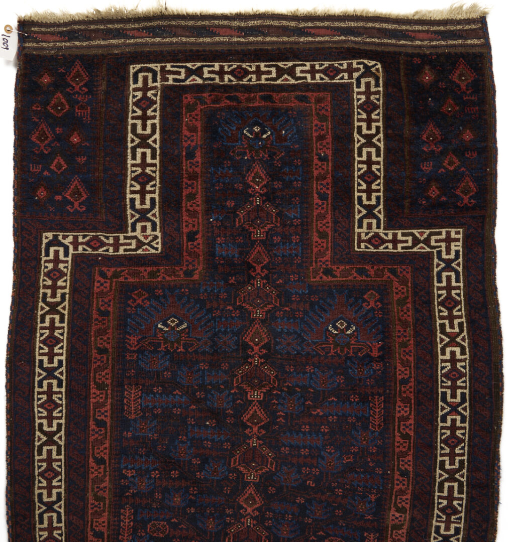 Lot 259: 3 Antique Turkmen Prayer Rugs, Incl. Baluch & Ersari
