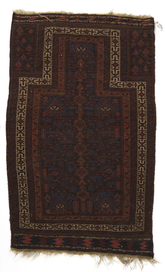 Lot 259: 3 Antique Turkmen Prayer Rugs, Incl. Baluch & Ersari