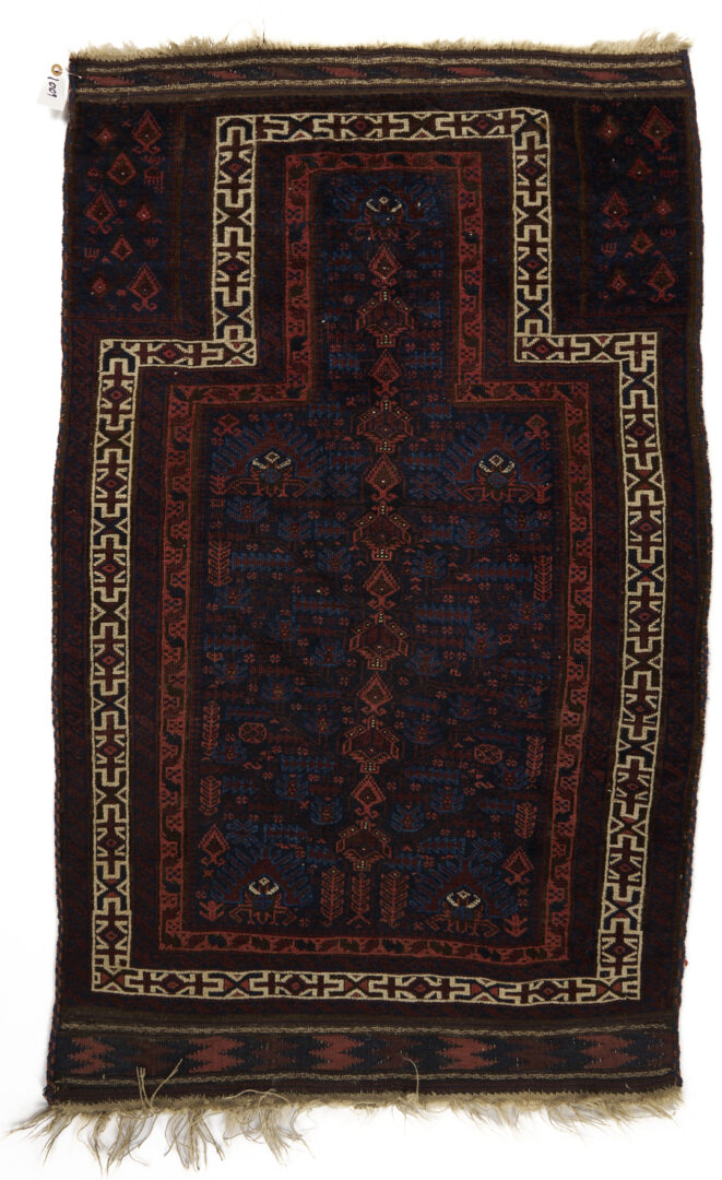 Lot 259: 3 Antique Turkmen Prayer Rugs, Incl. Baluch & Ersari