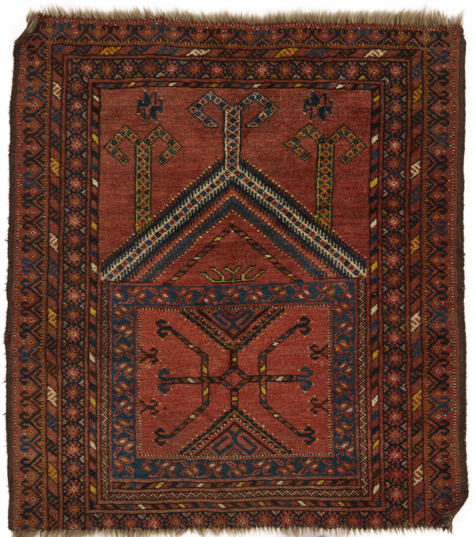 Lot 259: 3 Antique Turkmen Prayer Rugs, Incl. Baluch & Ersari