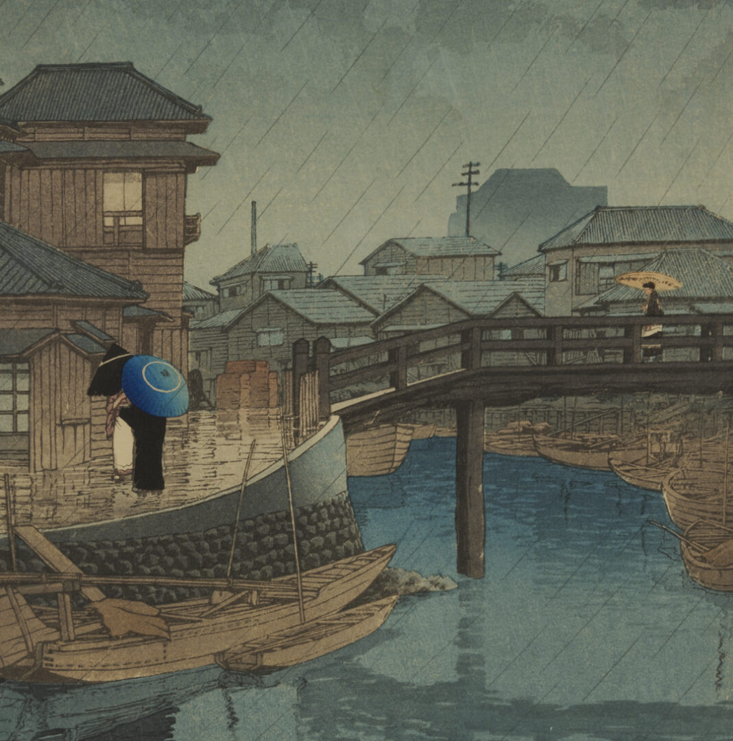 Lot 25: Hasui Japanese Woodblock Print: Shinagawa