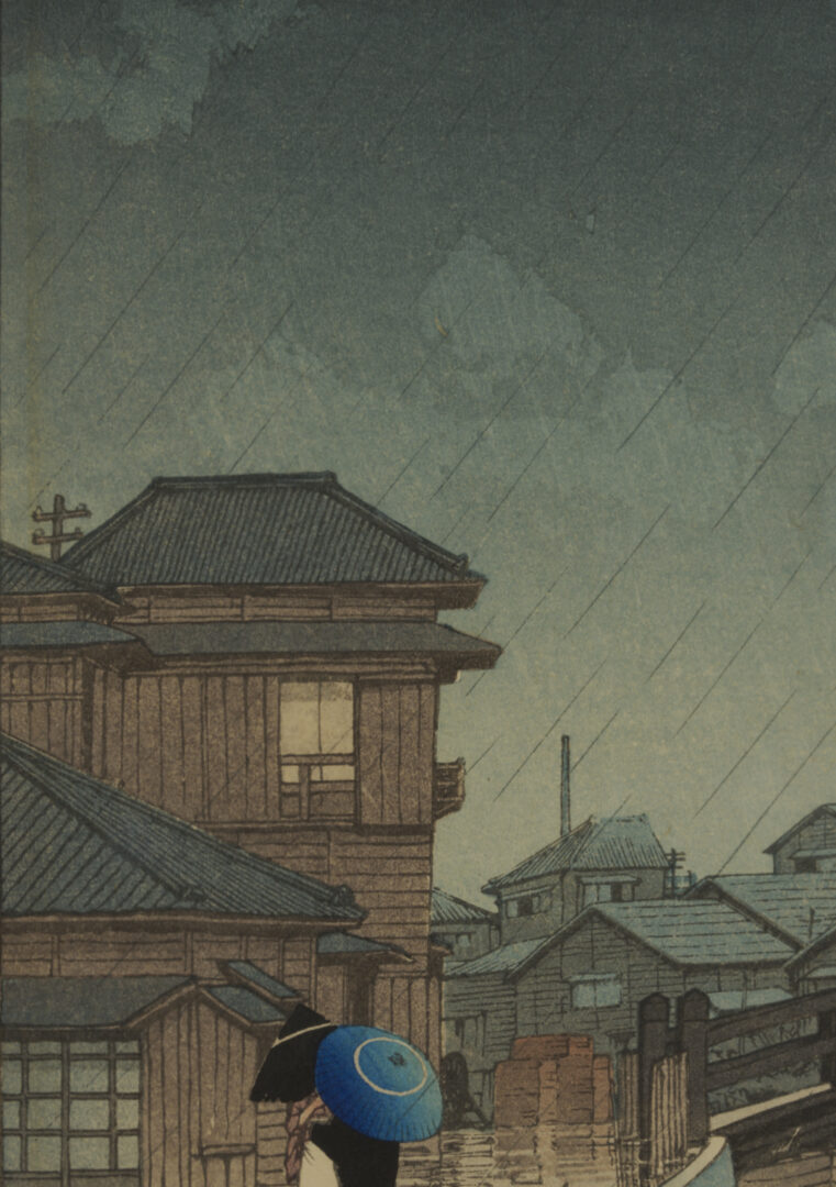 Lot 25: Hasui Japanese Woodblock Print: Shinagawa