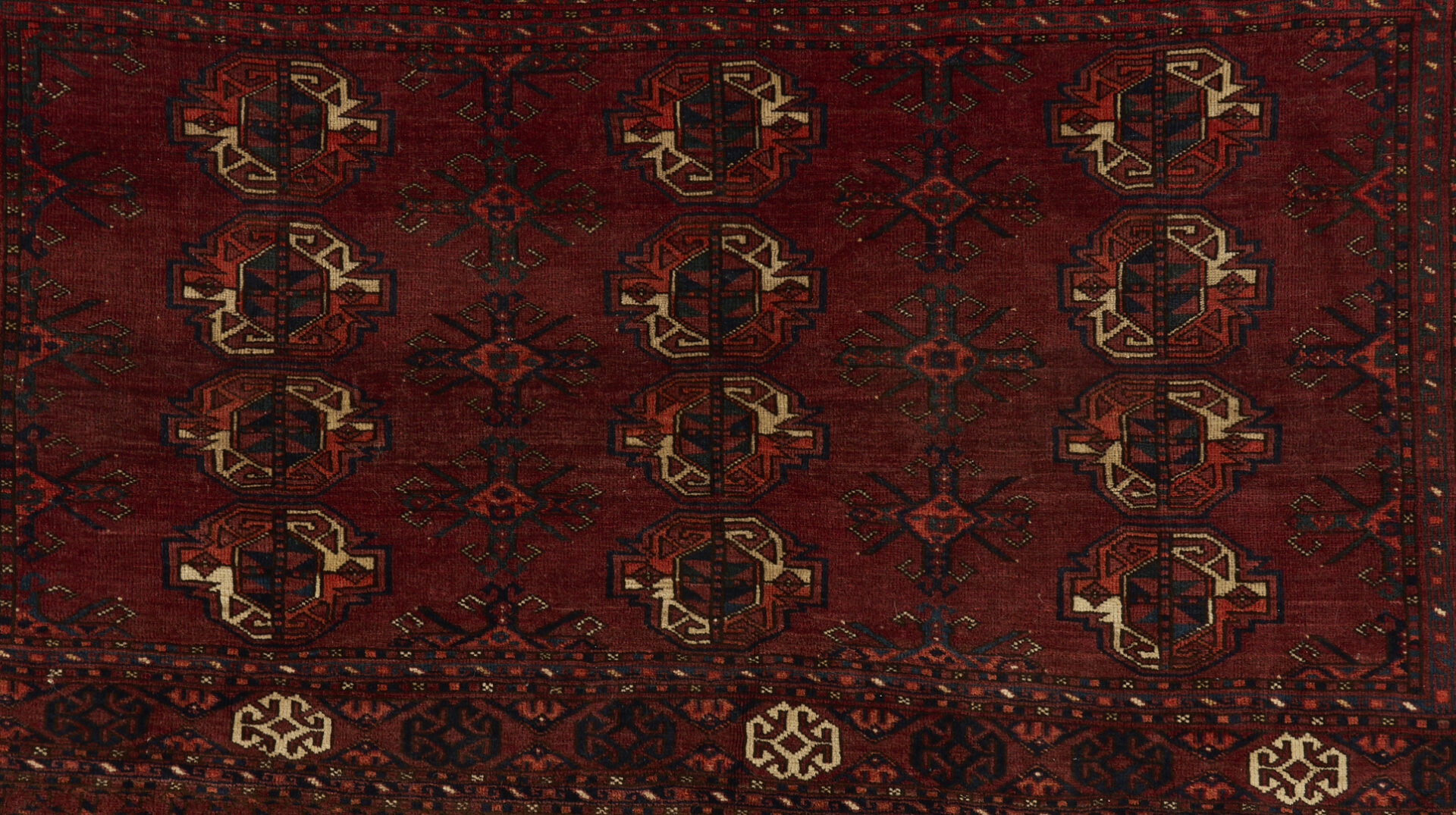 Lot 260: 2 Antique Turkman Rugs, Beshir Torba & Yomud Chuval