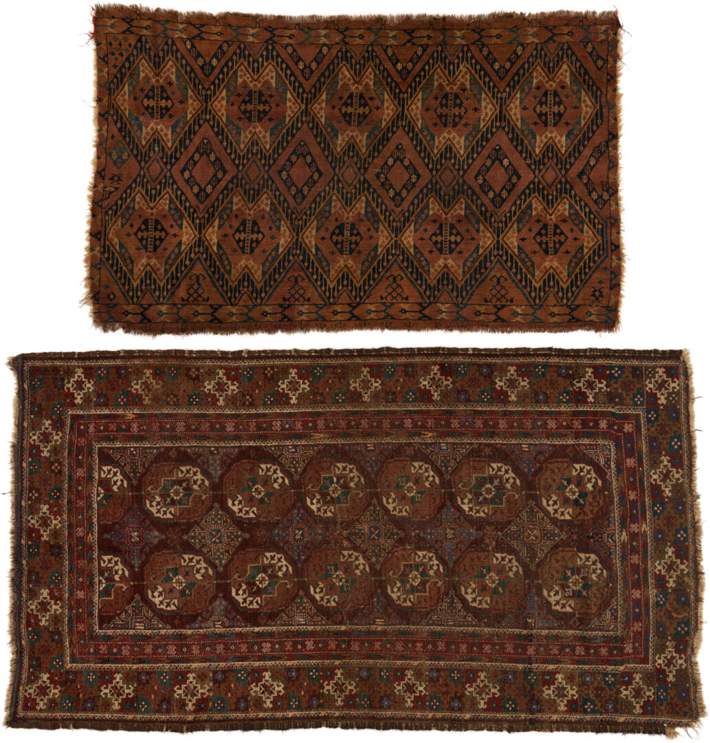 Lot 261: 2 Antique Turkman Rugs, Ersari Chuval & Tekke Carpet