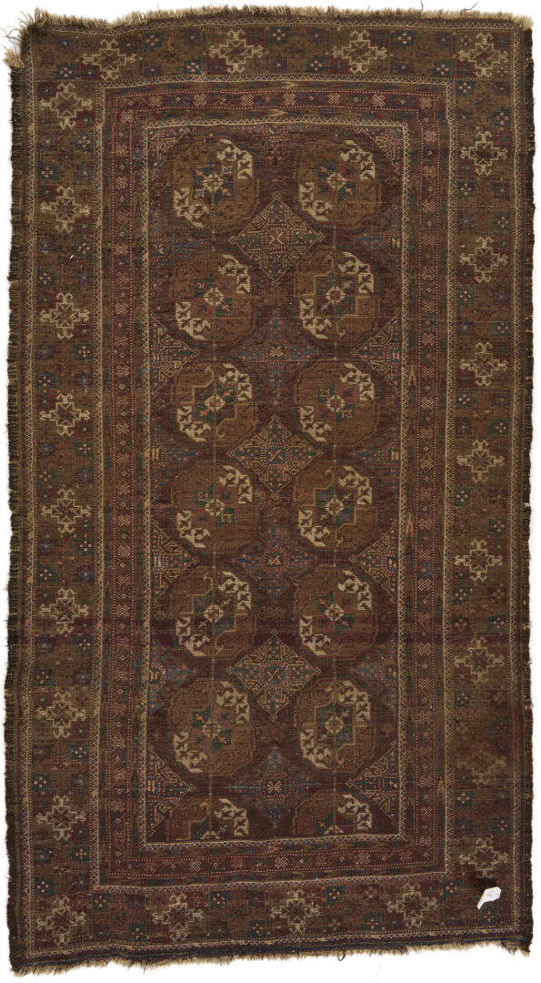 Lot 261: 2 Antique Turkman Rugs, Ersari Chuval & Tekke Carpet