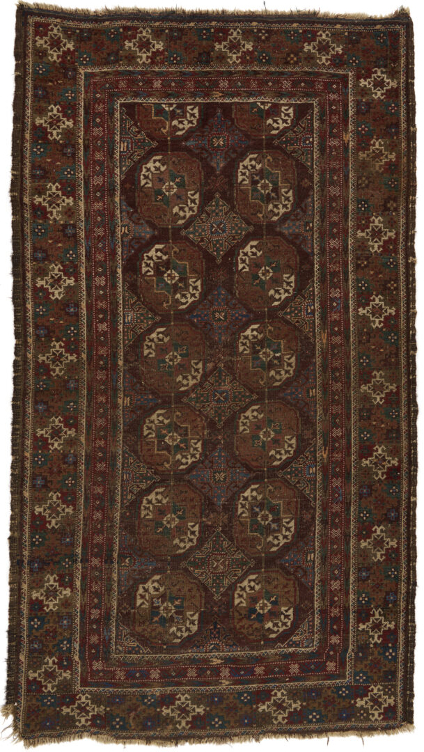 Lot 261: 2 Antique Turkman Rugs, Ersari Chuval & Tekke Carpet