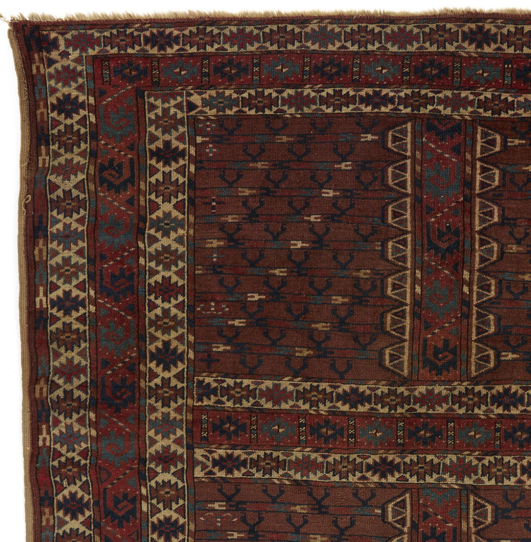 Lot 262: 2 Antique Turkmen Ensi Tribal Rugs, Yomud & Ersari