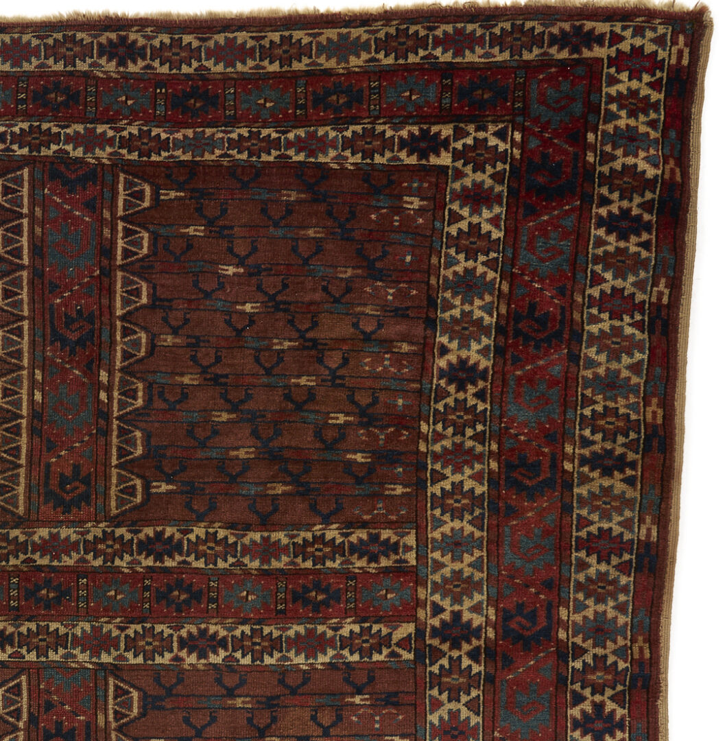 Lot 262: 2 Antique Turkmen Ensi Tribal Rugs, Yomud & Ersari