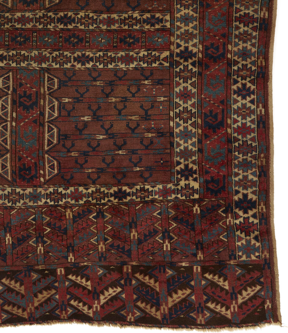 Lot 262: 2 Antique Turkmen Ensi Tribal Rugs, Yomud & Ersari