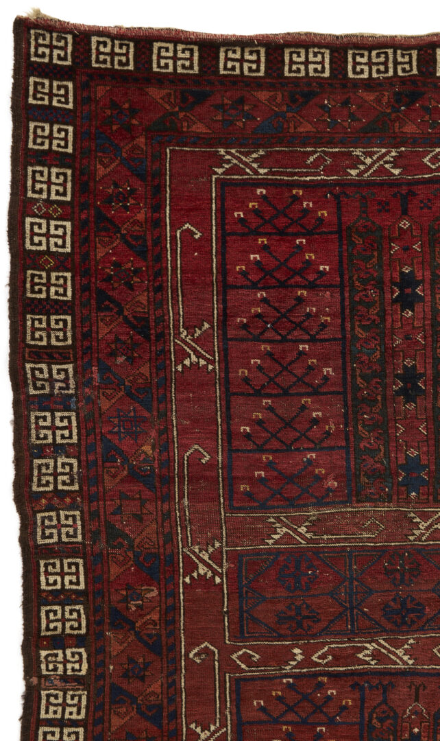 Lot 262: 2 Antique Turkmen Ensi Tribal Rugs, Yomud & Ersari