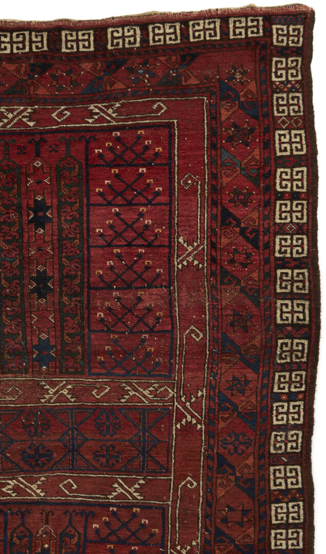 Lot 262: 2 Antique Turkmen Ensi Tribal Rugs, Yomud & Ersari