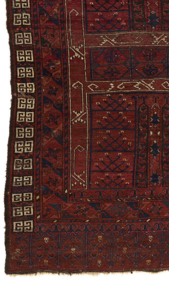 Lot 262: 2 Antique Turkmen Ensi Tribal Rugs, Yomud & Ersari
