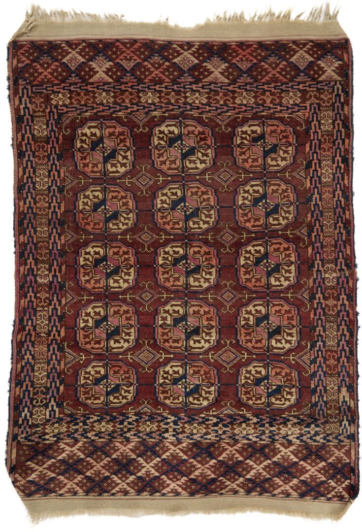Lot 264: 3 Antique Tekke Turkmen Rugs, incl. Chuval