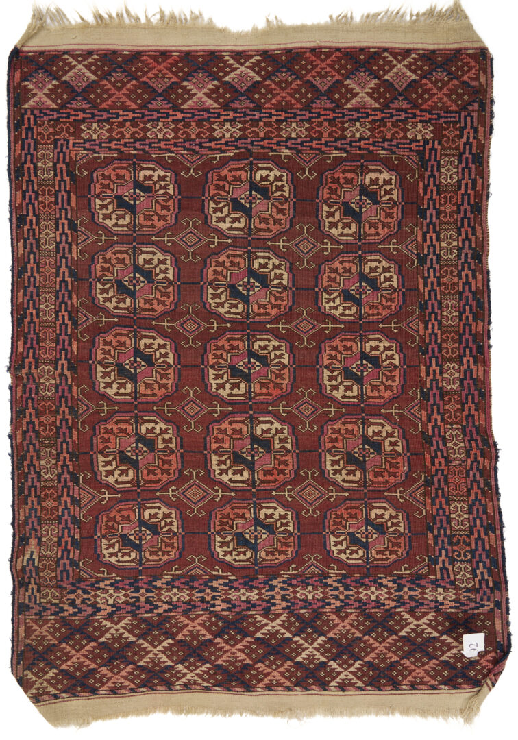 Lot 264: 3 Antique Tekke Turkmen Rugs, incl. Chuval