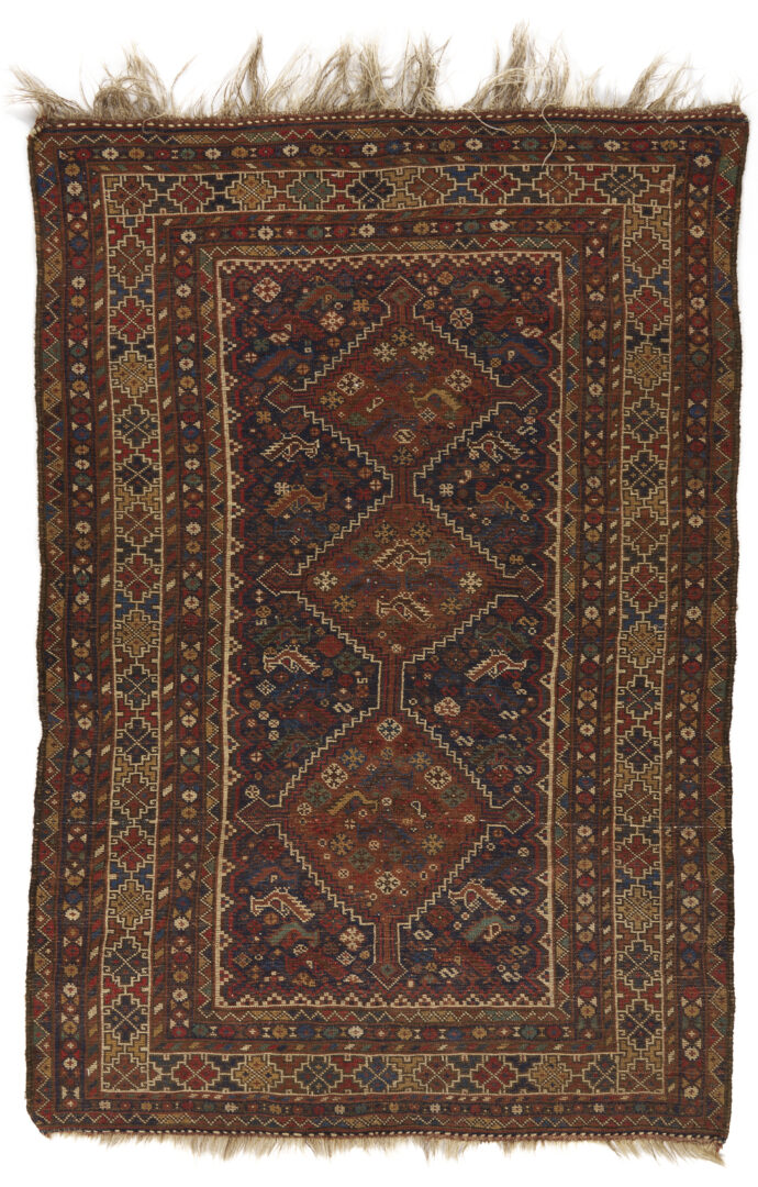 Lot 265: 2 Late 19th Century Tribal Rugs, Turkoman & Persian Qashqai